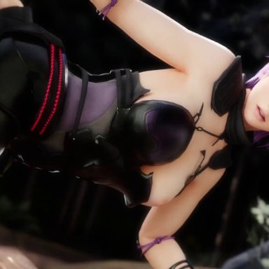 dead or alive, dead or alive 5, ayane (doa), jerid oiso, 1boy, 1boy1girl, 1female, 1girls, areolae, armpits, arms up, ass, ass focus, bouncing breasts, breasts