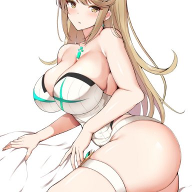 nintendo, xenoblade (series), xenoblade chronicles 2, mythra, noeomi, ass, breasts, female, female only, solo, tagme