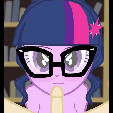 equestria girls, friendship games, friendship is magic, my little pony, sci-twi, twilight sparkle (mlp), cloppyhooves, spectre z, biting lip, blowjob, blush, book, breasts, clitoris, clothed