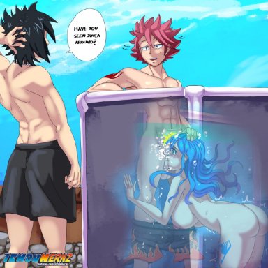 fairy tail, gray fullbuster, juvia lockser, natsu dragneel, ichduhernz, asphyxiation, big breasts, blowjob, cheating, cuckold, dat ass, drowning, netorare, nipples, ntr