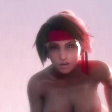 final fantasy, final fantasy vii, final fantasy vii remake, jessie rasberry, nordehartet, 1female, 1girl, 1girls, large ass, large breasts, nude, thick thighs, 3d, animated, sound