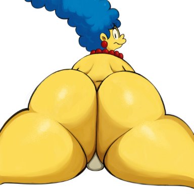 the simpsons, marge simpson, sssonic2, 1girls, ass, big ass, big butt, blue hair, bubble ass, bubble butt, dat ass, fat ass, female, female only, huge ass