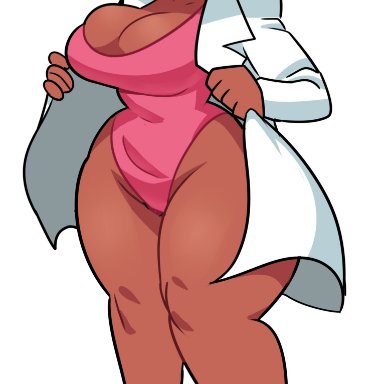 cartoon network, steven universe, priyanka maheswaran, superspoe, 1girls, big breasts, breasts, cleavage, dark-skinned female, dark skin, looking at viewer, one-piece swimsuit, open mouth, shoes, solo