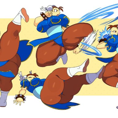 capcom, street fighter, chun-li, sssonic2, ass, big ass, big breasts, boots, breasts, brown eyes, brown hair, bubble ass, bubble butt, china dress, chinese clothes