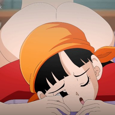 dragon ball, dragon ball gt, pan (dragon ball), solodusk57, ass, big ass, bubble butt, doggy style, female, from behind, front view, implied sex, implied vaginal, teenager, tight pussy