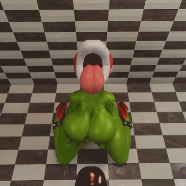 mario (series), nintendo, piranha plant, wyerframez, 1boy1girl, 1girls, areola, areola slip, breasts, cum, cum in mouth, cum on body, cum on breasts, cum on face, cum shot