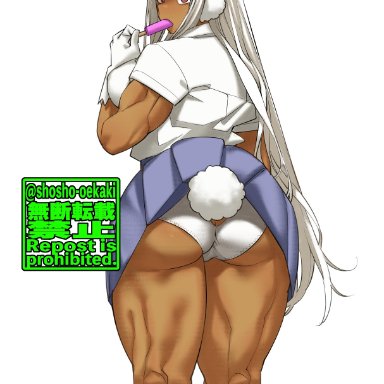 my hero academia, miruko, rumi usagiyama, shosho oekaki, 1girls, ass, big ass, big breasts, breasts, bunny ears, bunny tail, female, female focus, female only, gloves