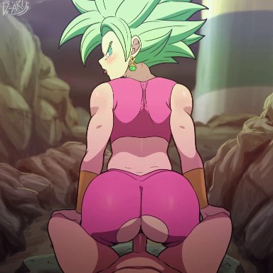 dragon ball, dragon ball super, kefla, d-art, 1boy, 1boy1girl, 1girls, anal, anal penetration, anal sex, angry, angry face, angry sex, ass, ass clapping