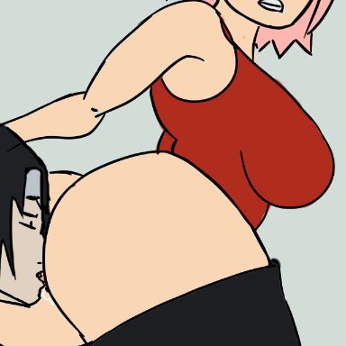 naruto, naruto (series), naruto shippuden, sai, sakura haruno, lustysun, 1boy, 1girls, angry, angry face, anus juice, ass, ass focus, ass juice, big ass