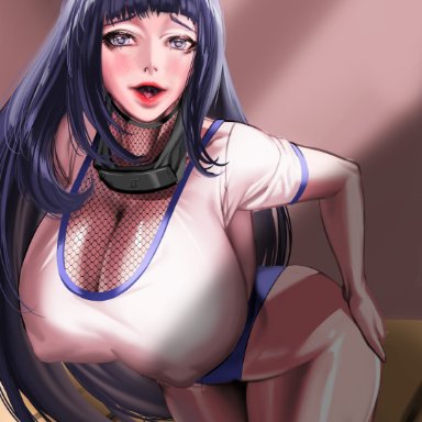 naruto, naruto (series), naruto shippuden, hyuuga hinata, mr.choi, 1girls, big breasts, breasts, busty, canon couple, cleavage, curvaceous, curvy, curvy body, curvy female