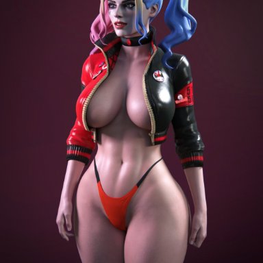 fortnite, harley quinn, wotm8h8, big breasts, breasts, thick thighs