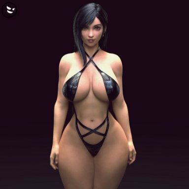 final fantasy, final fantasy vii, final fantasy vii remake, tifa lockhart, gm studios, 1girls, big breasts, bikini, female only, solo female, swimsuit, thick thighs, wide hips, 3d
