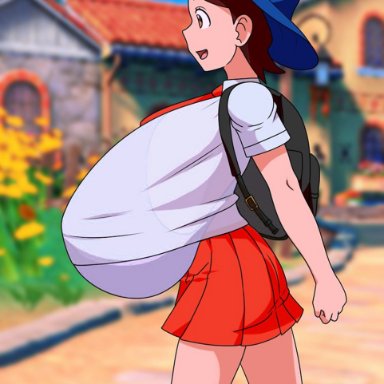 creatures (company), game freak, nintendo, pokemon, pokemon (game), pokemon sv, female protagonist (pokemon sv), misaeldm, 1girl, 1girls, alternate breast size, ass, bag, big breasts, bra