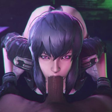 ghost in the shell, kusanagi motoko, bayernsfm, blowjob, fellatio, 3d, animated, sound, tagme, video