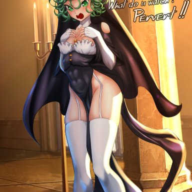 one-punch man, tatsumaki, kawery, 1girls, female only, nun, nun's habit, nun outfit