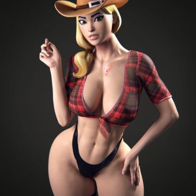 fortnite, rustler, wotm8h8, 1girls, blonde hair, rustler fortnite, 3d, 3d (artwork)