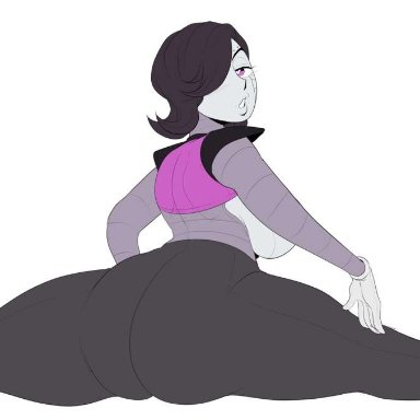 undertale, mettaton, mettaton ex, detnox, 1girls, ass focus, big ass, big breasts, big butt, robot, short hair, 2020, rule 63