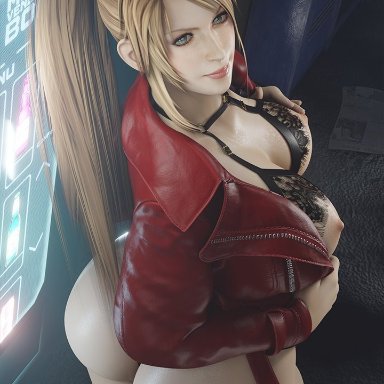 dead or alive, metroid, sega, virtua fighter, samus aran, sarah bryant, aanix, 1girls, ass, big ass, big breasts, big butt, bimbo, black legwear, blonde hair