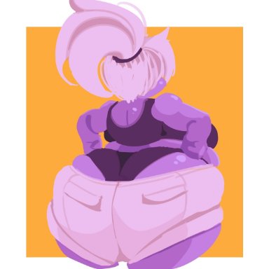 cartoon network, steven universe, steven universe future, amethyst (steven universe), gem (species), gnausea, alien, alien girl, ass, back view, big ass, big breasts, big butt, bottom heavy, breasts