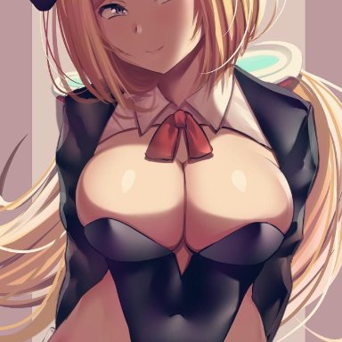 hololive, aki rosenthal, artist request, big breasts, breasts, bunny ears, bunnysuit, thick thighs, thigh gap, virtual youtuber