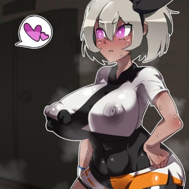 pokemon, bea (pokemon), gym leader, hypno, artist request, 1girls, abs, alternate body type, alternate breast size, big breasts, breasts, busty, curvaceous, curves, curvy