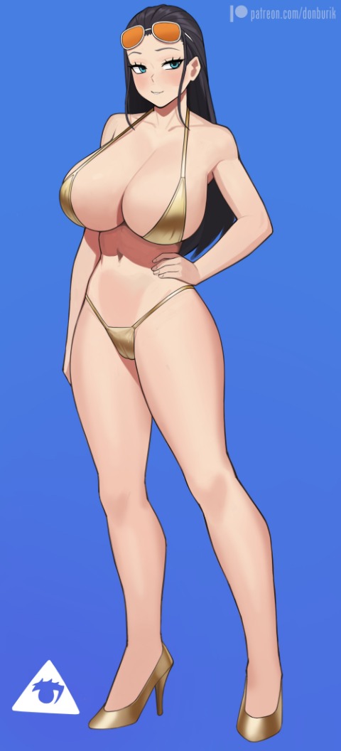 Rule 34 XYZ One Piece Nico Robin Donburikazoku 1girls Bikini