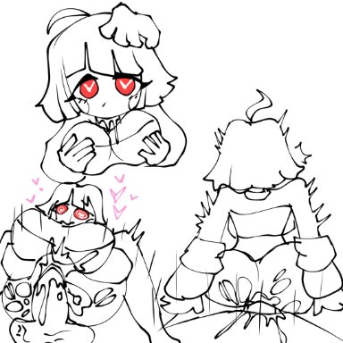 undertale, chara, lucaisarts, heart-shaped pupils, self upload, tagme