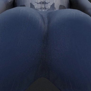 halo (series), cortana, kishi, kishi3d, 2girls, ass, ass focus, ass on glass, ass shake, clone, from behind, huge ass, jiggle, multiple girls, twerking