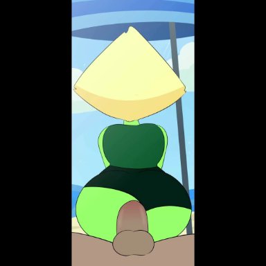 steven universe, peridot (steven universe), 1boy, 1boy1girl, 1female, 1girl, 1girl1boy, 1girls, 1male, anal, ass, back view, balls, big penis, close-up