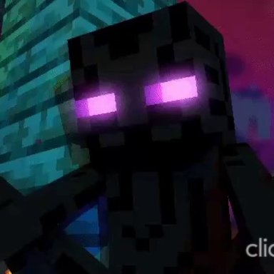 clideo, minecraft, enderman, jenny belle, slipperyt, 1boy, 1girl, 3d animation, after sex, after vaginal, big breasts, bigger male, blush, breasts, brown hair