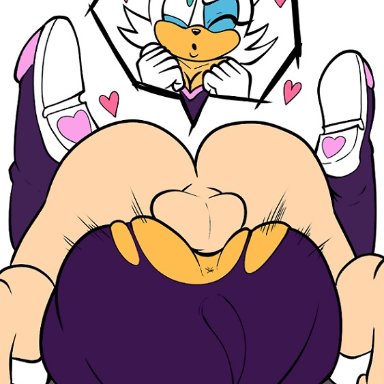 sega, sonic (series), sonic the hedgehog (series), rouge the bat, fakeryway, fours (artist), pleasure castle, anthro, anus, ass, blue eyes, breasts, butt crack, butthole, chiropteran