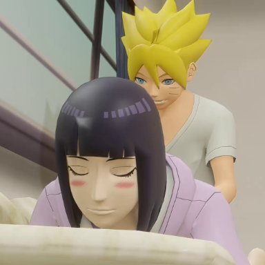 boruto: naruto next generations, naruto, naruto (series), hyuuga hinata, uzumaki boruto, insurgent, 1boy, 1girl, anal, areola, clone, double penetration, duo, duo focus, incest