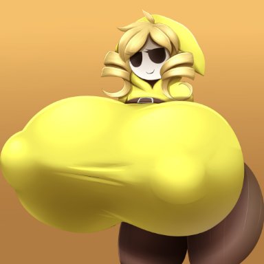 mario (series), shy gal, metachoke, 1girls, ass bigger than head, big ass, big breasts, breast expansion, breasts bigger than head, breasts bigger than torso, drill hair, dumptruck ass, enormous ass, enormous breasts, fat ass