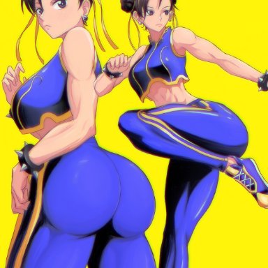 street fighter, chun-li, opalisart, ass, big ass, big breasts, big butt, breasts, fit, hips, huge ass, huge butt, legs, martial arts, muscular