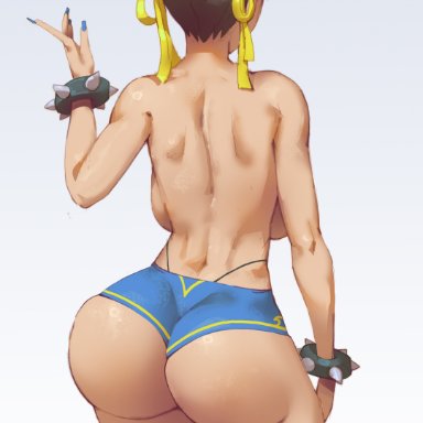 street fighter, chun-li, phat smash, 1girls, ass, back view, big ass, big butt, bubble ass, bubble butt, curvy, dat ass, fat ass, female, female only