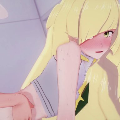 pokemon, pokemon sm, lusamine (pokemon), feathermaple, blonde hair, blush, bottomless, open mouth, sex, 3d, animated, mp4, no sound, tagme, video