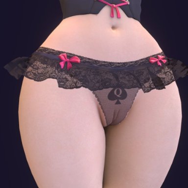 overwatch, black cat d.va, d.va, allblacked3d, black panties, busty, curvaceous, curvy, curvy female, curvy figure, female, female focus, female only, light-skinned female, light skin