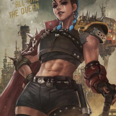 overwatch, junker queen, monorirogue, abs, solo female, 2d