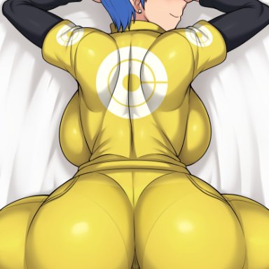 dragon ball, dragon ball super, bulma briefs, jmg jellybean, 1girls, ass, ass focus, ass shot, back, back view, backboob, blue eyes, blue hair, breasts, bubble butt