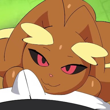 nintendo, pok&#233;mon, lopunny, pok&#233;mon (species), zaviel, anthro, bodily fluids, breast play, breasts, butt, cum, cum inside, duo, fellatio, female