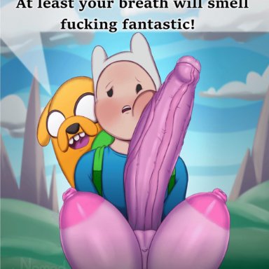 adventure time, finn the human, fionna the human girl, flame princess, jake the dog, marceline, princess bubblegum, nomad reverse, big penis, cum, cum explosion, cum in mouth, cum out nose, futa on male, futanari