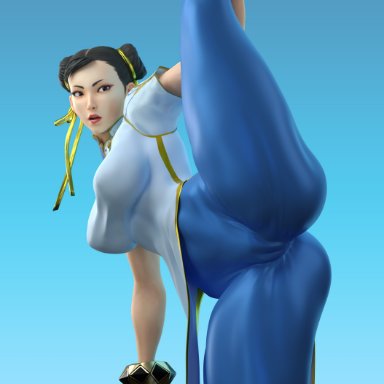 capcom, street fighter, street fighter 6, chun-li, batesz, 1girls, ass, ass focus, ass grab, big ass, cameltoe, clothed, clothed female, female, female only