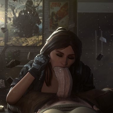 rainbow six, rainbow six siege, caveira (rainbow six), jjjjd, 2boys, 2girls, big penis, bondage, breasts, brown eyes, brown hair, casual, casual boner, casual erection, casual exposure