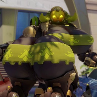 blizzard entertainment, overwatch, omnic, orisa, snips456, snips456fur, 1boy, 1boy1girl, 1girls, adorable, anus, areola, arm cannon, ass, ass expansion