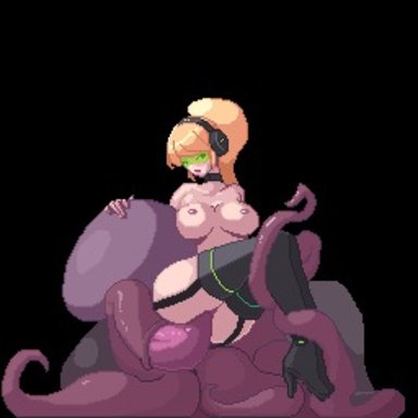 zetria, karnedraws, 1girls, female, female only, solo, tentacle, tentacle sex, animated, pixel art, tagme