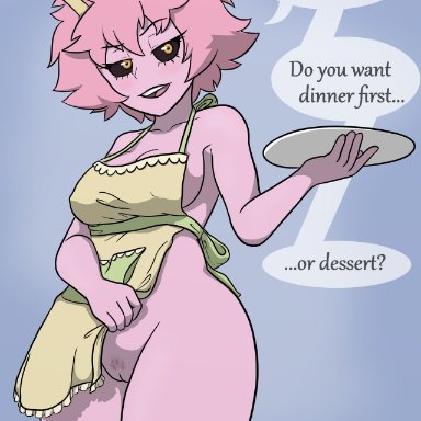 my hero academia, mina ashido, ballisticmel, 1girls, black sclera, boobs, breasts, female, female only, humanoid, medium breasts, pink female, pink hair, pink skin, pussy