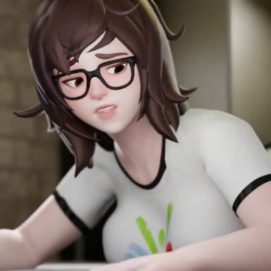 blizzard entertainment, overwatch, mei (overwatch), aphy3d, 1boy, 1boy1girl, 1girl, 1girls, ahe gao, ahegao, anal, anal penetration, ass, chubby, clothed