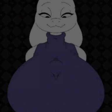 undertale, toriel, komdog, bouncing breasts, breasts, clothed paizuri, cum, cum in mouth, furry, goat humanoid, horns, milf, nipples, oral penetration, oral sex