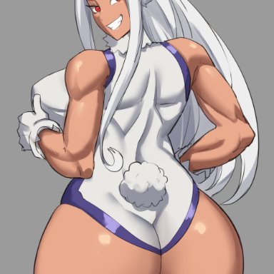 my hero academia, miruko, rumi usagiyama, hyenahonk, 1girls, ass, big ass, big breasts, big butt, breasts, bunny ears, bunny tail, female, female only, leotard