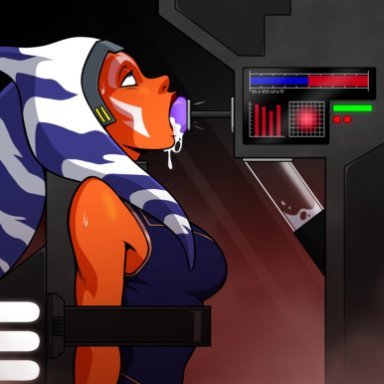 clone wars, star wars, the clone wars: season seven, ahsoka tano, bold-n-brash, 1girls, alien, alien girl, background, blue eyes, bondage, bound, clothed, clothed female, clothing